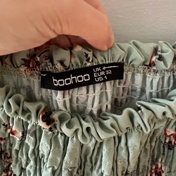 Boohoo green floral maxi dress - Picture 4 of 5